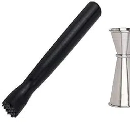 Dynore Stainless Steel Set of 2 bar Set - Japanese Peg Measure 30/60 ml and ABS Muddler-image-41