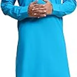 amazon brand - anarva Men's Pure Cotton Pathani Kurta Pyjama Set Regular Long Sleeves Casual Party Dress-picture-25