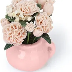 STYLEHEAVEN Mini Light Pink Carnation Rose Flower Plant w/Ceramics for 1:12 Dollhouse-picture-25