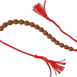RDK SON'S Rudraksha Japa Counter 20 Beads Mala with Tassel, Counter for Beads Chanting |Prayer | Yoga | Meditation Bracelet |Japa Krishna Mala | Wrist Rosary (Counter Special) (Rudraksha)-picture-25