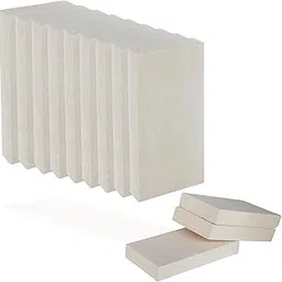 Insulating Fire Bricks, White Refractory Ceramic, 9x4.5x1.25 Inches, Pack of 12 Bricks, High Temperature Resistant 2650°F, for Pizza Oven, Fireplace, Forge, Kiln, Made in India-image-13