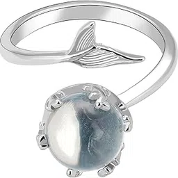 giva 925 Silver Gleaming Blue Fish Tail Ring, Adjustable | Gifts for Women and Girls | With Certificate of Authenticity and 925 Stamp | 6 Month Warranty*-picture-45