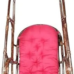 IRA Furniture Wicker Rattan Cane Weaving Mesh Swing Chair – Hanging Basket Style Chair for Indoor & Outdoor Use (Hanging Swing Chair with Cushio)-picture-11