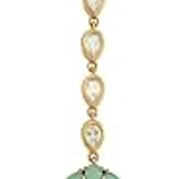 kushal's Fashion Jewellery Mint Victorian Polished Copper Kundan Tikka, Best for Bridesmaids, festive season & Special Occasion - 430961-picture-26