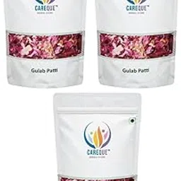 CAREQUE Dried Rose Petals- Gulab Patti -Sun Dried-Rosa Gallica- Gulab Patiya 100 Gram | Pack of 3-picture-30