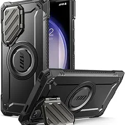 SUPCASE for Samsung Galaxy S24 Ultra Case with Stand [Built-in Camera Cover Kickstand] [S Pen Friendly] [Compatible with MagSafe] Heavy Duty Rugged Magnetic Phone Case for Galaxy S24 Ultra, Black-picture-14