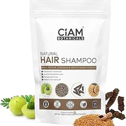 CIAM Botanicals Natural Hair Shampoo With Pure & Herbal Amla, Reetha, Shikakai, Methi Dana Powder, For Men & Women Totally Organic | Paraben And Sulphate Free Shampoo 100g-image-23