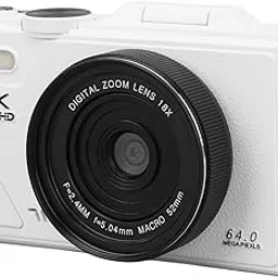 Digital Camera, 18X Zoom, UHD, 4K, 64MP Camera with Anti-shake, 3" Flip Screen, Auto Focus, Multifunction for Boys, Girls, Kids, Travel Photography (White)-image-59