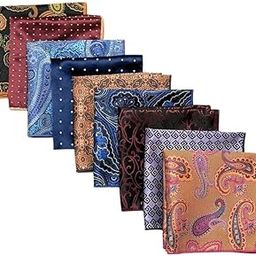 the tie hub Multi Pattern Microfiber Pocket Square Combo Set For Men-picture-44