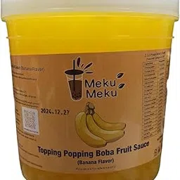 Meku Meku Banana Flavor Boba Popping Bubble Tea Topping 1.3L-image-16