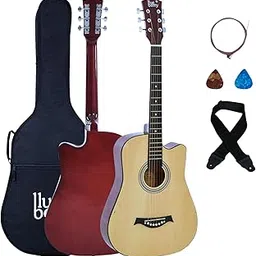 BLUEBERRY B-D38, Acoustic Guitar Kit Inbuilt Truss Rod with Bag, Strap, One Pack Strings And Picks - 38 Inch (Natural)-picture-10