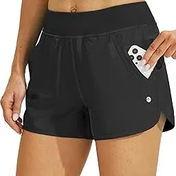 willit Women's 3" Swim Board Shorts Swimming Bottoms with Brief Liner Quick Dry UPF 50+-picture-14