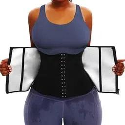 Shopipistic Unisex Sauna Belt for Women Weight Loss Belly Fat, Sweat Belt for Men Extreme Fat Burner, Dual Compression Gym Waist Trainer with 3 Row Hook & Eye Closure Corset Belt and Zipper-image-39