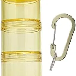 TRENDIVIBE Protein Powder Travel Container Protein Dispenser for Workout Yellow-image-10