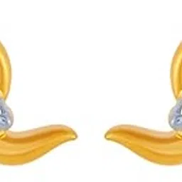 p.c. chandra jewellers 18k (750) Yellow Gold and Diamond Stud Earrings for Women-picture-34