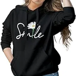 Ezclothing Women's Full Sleeve Printed Hooded Sweatshirt, Fleece-picture-16