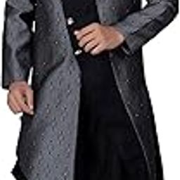 xepon Mens Black Ethnic Wear Indo Western & Dhoti Set-picture-3