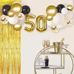 Party Propz 50 Birthday Decoration -Pack Of 27Pcs 50 Birthday Decorations For Men | 50th Birthday Decoration For Women | 50 Years Birthday Decorations | Dad's 50th Birthday Kit | 50th Birthday Balloon-picture-23