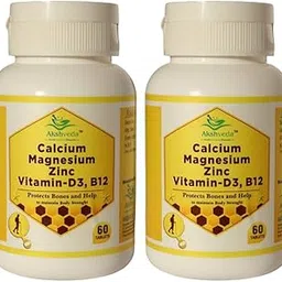 AKSHVEDA- Calcium Supplement 1,000 mg with Vitamin D, Magnesium, Zinc & Vitamin B12 For Unisex, For Immunity, Bone & Joint Support - 60 Tablets | Pack of 2 | 70gm-picture-18