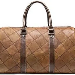 qids Handmade Genuine Leather Large Men’s Duffle Bag Travel Weekender Overnight Bag Model 7-picture-38