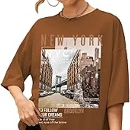 chkokko Women's Polyester Oversized Fit T-Shirt-picture-24