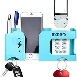 EXPRO Wall Mount Hanging,Portable,All Types of Chargers Supported Mobile Charging Holder for Mobile (Sky-Blue)-picture-55