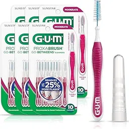 GUM Proxabrush Go-Betweens Interdental Brushes, Moderate, 10 Count (Pack of 6)-picture-11
