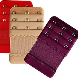 3 Pcs Bra Extenders for Women 3 Hooks & 3 Rows Comfortable Stretchy Bra Extension Strap Multicolor-image-54