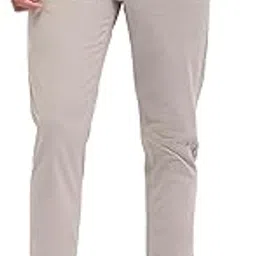 the bear house Men's Olive Slim Fit Solid Cotton Trouser-picture-55