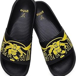 yoho Batman 004 Slides for Men | Bold Superhero Design with Footpharma Footbed | Lightweight & Comfortable Orthopedic Sliders, Flip-Flops & Chappals for Everyday Use-picture-3