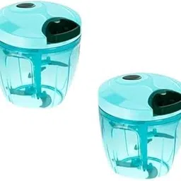 1000 ml with 5 Stainless Steel Powerful Blade, New Handy Quick XL (Green) Vegetable & Fruit Chopper (Pack of 2)-image-68