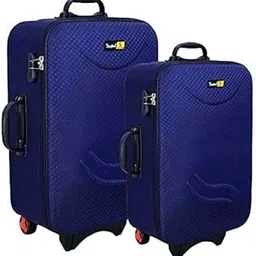 skyline Soft Body Set of 2 Luggage - Travel Lightweight Anti-scratch Trolley/Suitcase Polyester Bag with Wheels - Pack of 2 Trolley Bag (Navy Blue)-picture-26