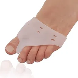 Swadhin One Pair Silicone Pain Relief Soft Gel Pad for Front Foot Corns Callus Warts Night Free Size Toe Separator Breathable Forefoot Pads Best for Women (Free Size)-picture-33