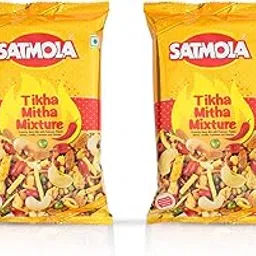Satmola Tikha Meetha Sweet and Spicy Mixture | All Time Favourite Ready to Eat Namkeen | Crsipy & Light Snacks - Each180g (Pack of 2)-picture-32