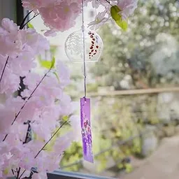 Nostrae by Ekhasa Japanese Wind Chimes for Home Decor, Living Room | Windchimes for Balcony, Garden | Glass Bell Windchime | Outdoor Wind Chime for Vasthu Feng Shui | Japanese Decor Items for Gift-picture-10