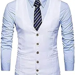 Men's Business Suit Vest Slim Fit Dress Vest Wedding Waistcoat-picture-29