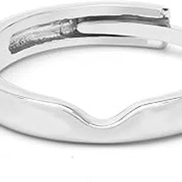 zisthi 925 Sterling Silver Men's Classic Adjustable Band Ring | Gift for Men & Boys (2.16gm)-picture-25