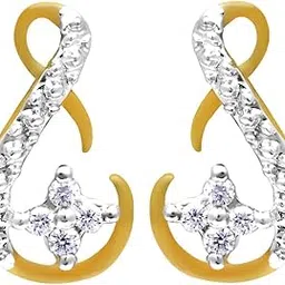 joyalukkas Pride Diamond Collection 18k (750) Yellow Gold and Diamond Stud Earrings-picture-11