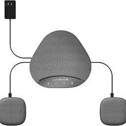 AIRHUG Bluetooth Speakerphone,Conference Speaker with Microphone,360°Voice Pickup,with 2 Expansion Microphones,fits 8 People-picture-34