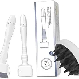 Derma Stamp 140a Adjustable 0-3mm with Hair scalp massager I Microneedling Derma pen Titanium micro needles I Amazing Professional Pen for Skin Repair, Facial Care, Hair & Beard Growth I Reduce Acne Scars I Open Pores-image-5