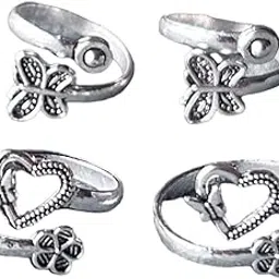 pv jewels Women & Girls Metal Fancy Glossy finish Toe Ring Adjustable Bichiya/Leg Finger Ring_Combo_2 (A_C_P_110768_Silver)-picture-32