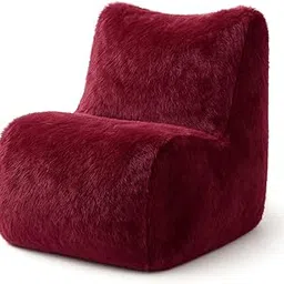 Mollismoons Luxury Fur Bean Bag Chair for Kids (XL, Ages 3–10) – Super Cozy Kids Room Chair, Machine-Washable Cover, Jakkard Anti-Slip Bottom (Luxury Maroon)-image-30