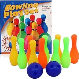 Toy Cloud Bowling Pin Junior Play Set | Plastic 10 Pins 2 Balls | Colorful Toy Games Play Indooor & Outdoor | Educational Toy Birthday Gifts for Baby Kids Toddlers - 3 Years Above-picture-46