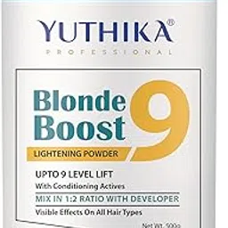 Yuthika Professional Blonder Powder for Hair 500g, Blonde Boost Hair Lightning Powder with Conditioning Actives, Upto 9 Levels Lift, Visible Effect on All Hair Types-image-4