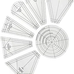 CLUB BOLLYWOOD 10Pcs Regular Dresden Plate Template Patchwork Stencils Quilt Ruler DIY Tool | Crafts | Sewing | Quilting | Quilt Templates & Stencils-image-3