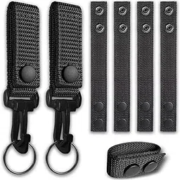 6Pcs Nylon Duty Belt Keepers for Duty Belt, Tactical Belt Loop Clip Molle Key Holder with Double Snaps - Police Security Law Enforcement Accessories-image-36