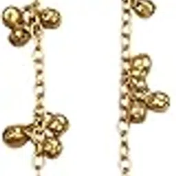 sajobhi Kashmiri Gold-Toned Bell Drop Earrings with Leaf Design, Traditional Ethnic Style-picture-22