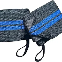 Aero Tribe Wrist Supporter for Gym Wrist Band for Men Gym & Women with Thumb Loop Straps - Wrist Wrap Gym Accessories for Men Hand Grip & Wrist Support Sports Straps for Gym, Weightlifting - Blue-image-62