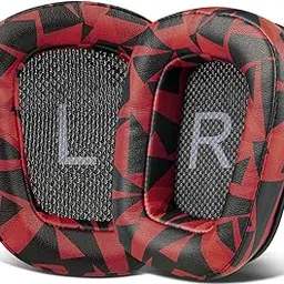 SOULWIT Ear Pads Cushions Replacement for Logitech G35 G930 G933 G933S G935 G633 G633S G635 G533 G430 G431 G432 G433 Gaming Headset, Earpads for G332 G230 G231 G233 Headphones (G933 PL Red Storm)-picture-64