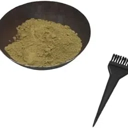 shivanya store Henna Mixing Iron Bowl with 100 gm Henna Powder and Brush, Natural Hair Dye Making Wok kadai - Combo of 3 accessories-picture-42